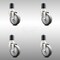 Service Caster 4 Inch 316SS Thermoplastic Rubber Swivel 1-3/4 Inch Expanding Stem Caster Set SCC-SS316EX20S414-TPRB-134-4 - alternate 1